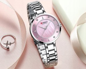 ZEGAREK DAMSKI CURREN MODNY STYLOWY KLASYCZNY DATOWNIK 4 KOLORY + PUDEŁKO 9