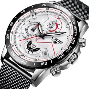 ZEGAREK MĘSKI LIGE KLASYCZNY ELEGANCKI CHRONOGRAF DATOWNIK 4 KOLORY+PUDEŁKO 1