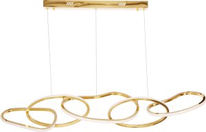 CANDELLUX ANNELI lampa wisząca francuskie złoto 45W LED 3000K maskownica biała 34-35646 1