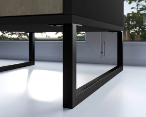 Biurko młodzieżowe COLIN 07 dąb złoty craft/czarne ML MEBLE 7