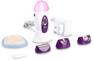 Depilator bezprzewodowy zestaw 3w1 pęseta golarka bezbolesna 2