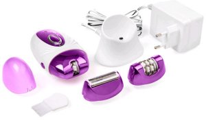 Depilator bezprzewodowy zestaw 3w1 pęseta golarka bezbolesna 7