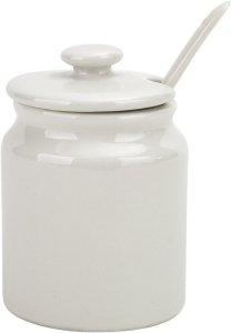 Cukierniczka porcelanowa 180 ml z łyżką i pokrywką 1