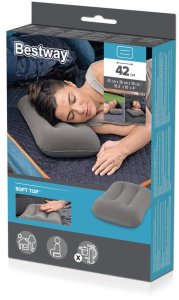 Bestway Dmuchana Poduszka Welurowa Szara 42 cm Bestway 67121 9
