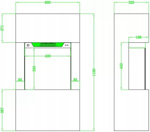 Aflamo Kominek elektryczny TEXEL 3D Biały + DŹWIĘK - 2