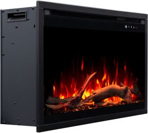 Aflamo Kominek elektryczny JOLO 3D czarny + DŹWIĘK - 2