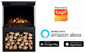 Aflamo Wkład TOWER + STOJAK 71, wkład elektryczny LED AFLAMO PLUS z DŹWIĘKIEM 14