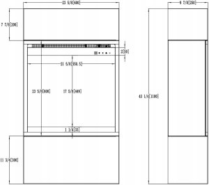 Aflamo Kominek elektryczny MILOS 3D 60 Czarny + DŹWIĘK - 2