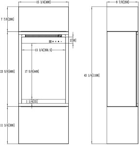 Aflamo Kominek elektryczny MILOS 3D 40 Czarny + DŹWIĘK - 2