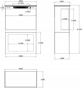 Aflamo Wkład TOWER + STOJAK 61, wkład elektryczny LED AFLAMO PLUS z DŹWIĘKIEM 2
