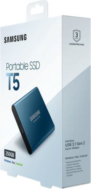 Dysk zewnętrzny SSD Samsung T5 500GB Niebieski (MU-PA500B/EU) 11