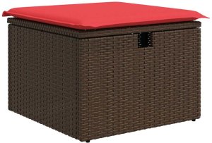 vidaXL 7-cz. zestaw wypoczynkowy do ogrodu, z poduszkami, brązowy 5