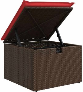 vidaXL 7-cz. zestaw wypoczynkowy do ogrodu, z poduszkami, brązowy 8