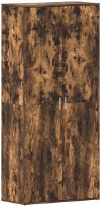 vidaXL Szafka na buty Wędzony Dąb 80x39x180 cm Drewno inżynieryjne 2