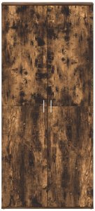 vidaXL Szafka na buty Wędzony Dąb 80x39x180 cm Drewno inżynieryjne 6