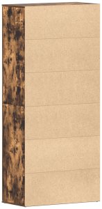 vidaXL Szafka na buty Wędzony Dąb 80x39x180 cm Drewno inżynieryjne 8