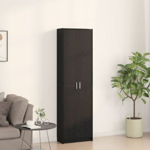 vidaXL Szafa z czarnego dębu 55x25x189 cm z materiału drewnopochodnego 6