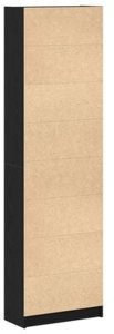 vidaXL Szafa z czarnego dębu 55x25x189 cm z materiału drewnopochodnego 10