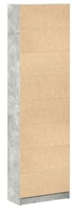 vidaXL Szafa Szara Betonowa 55x25x189 cm z drewna inżynieryjnego 10