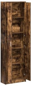 vidaXL Szafa Dymiony Dąb 55x25x189 cm Materiał Drewnopochodny 6