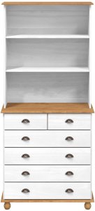 vidaXL Szafa ASKIM Biała 91x40x199.5 cm Lite Drewno Sosnowe, Szafa "ASKIM" Biała 91x30x104 cm Lite Drewno Sosnowe, Komoda "ASKIM" Biała 91x40x95.5 cm Lite Drewno Sosnowe 8