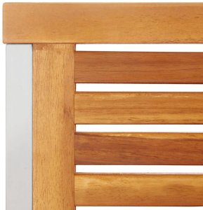 vidaXL 5-elementowy zestaw do jadalni w ogrodzie z litego drewna akacjowego, Stół do jadalni na świeżo 180x90x75 cm z litego drewna akacjowego 10