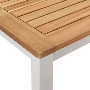 vidaXL 7-częściowy zestaw do jedzenia w ogrodzie z litego drewna akacjowego , Stół do jedzenia na świeżym powietrzu 180x90x75 cm z litego drewna akacjowego 9