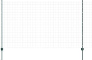 vidaXL Słupy ogrodzeniowe  44 szt. U-Channel Zielone 180 cm Stal 3