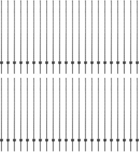 vidaXL Słupki ogrodzeniowe  88 szt. U-Channel Szare 200 cm Stal 2