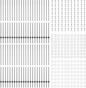 vidaXL Słupki ogrodzeniowe  88 szt. U-Channel Szare 200 cm Stal 3