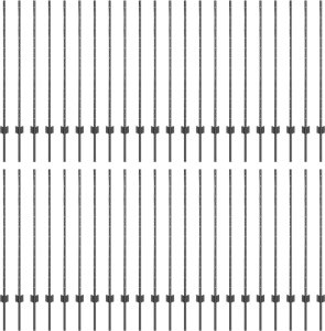 vidaXL Słupy ogrodzeniowe 88 sztuk U-Channel Szary 160 cm Stal 2