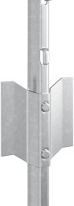 vidaXL Słupki ogrodzeniowe 44 szt U-Channel Srebrne 120 cm Stal 3