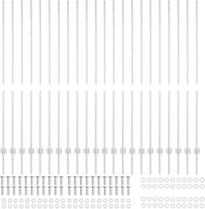 vidaXL Słupki Ogrodzeniowe 44 szt. Słupki w kształcie U Srebrne 200 cm Stal 4