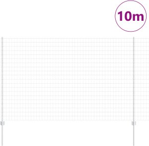 vidaXL VidaXL Euro Płot z 10 Słupkami Srebrnym 1,5x10 m Stal 2