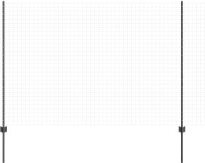 vidaXL Słupy ogrodzeniowe 44 szt. U-Channel Szary 200 cm Stal 3