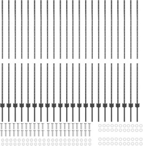 vidaXL Słupy ogrodzeniowe 44 szt. U-Channel Szary 200 cm Stal 4