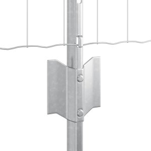 vidaXL Ogrodzenie z 5 słupkami U Srebrne 0,6x10 m Stal 6