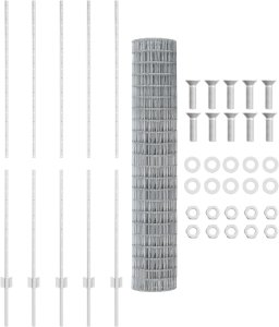 vidaXL Euro Płot z 10 Słupkami Srebrny 1,6x10 m Stal 4