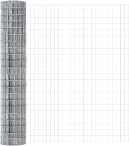 vidaXL Euro Płot z 10 Słupkami Srebrny 1,6x10 m Stal 6