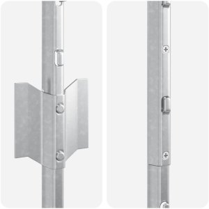 vidaXL Słupki ogrodzeniowe  88 szt. U-Channel Srebrne 200 cm Stal 5