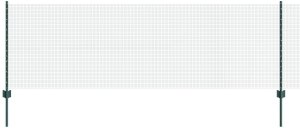 vidaXL Ogrodzenie z drutu spawanego  z 5 słupkami U Zielone 0.8x10 m Stal 5