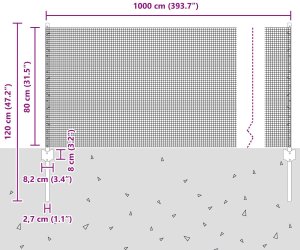 vidaXL Ogrodzenie z drutu spawanego  z 5 słupkami U Zielone 0.8x10 m Stal 10