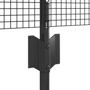 vidaXL vidaXL Ogrodzenie z drutu spawanego  z 5 szarymi słupkami 0.4x10 m ze stali 5