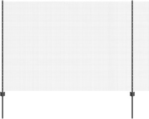 vidaXL Ogrodzenie z drutu spawanego z 22 słupkami U szare 1,5x25 m stalowe 6
