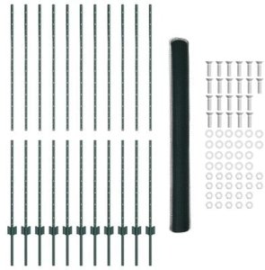 vidaXL Zestaw ogrodzenia heksagonalnego Zestaw 2 sztuk Zielony 6