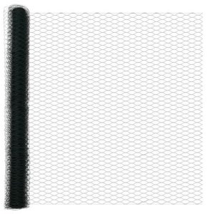 vidaXL Ogrodowe słupki 11 szt. U-Channel Zielone 160 cm Stal, Ogrodzenie sześciokątne Zielone 1.6x25 m Stal 7