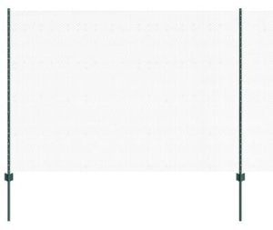 vidaXL Ogrodowe słupki 11 szt. U-Channel Zielone 160 cm Stal, Ogrodzenie sześciokątne Zielone 1.6x25 m Stal 8