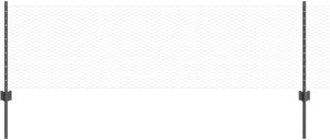 vidaXL Słupki ogrodzeniowe 5 szt. U-Channel Szary 60 cm Stal, Sześciokątne ogrodzenie Szare 0.6x10 m Stal 5