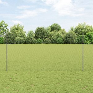 Słupki ogrodzeniowe vidaXL 10 szt U-Channel Szary 150 cm Stal, Sześciokątny płot vidaXL Szary 1,5x10 m Stal 1