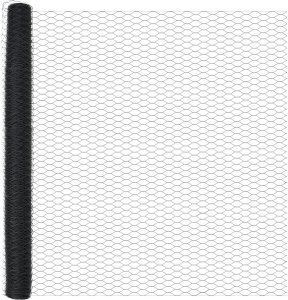 vidaXL Słupki ogrodzeniowe 22 szt U-Channel Szary 160 cm Stal, Sześciokątne ogrodzenie Szare 1.6x25 m Stal 5